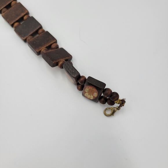 Vintage The Legend of the Dreamcatcher Wooden Native American Tile Bracelet 7" - Picture 11 of 12